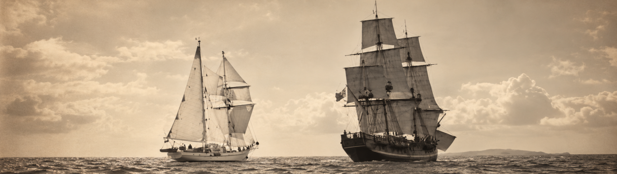 Illustrative reconstruction — 1978 Bounty and the original HMS Bounty